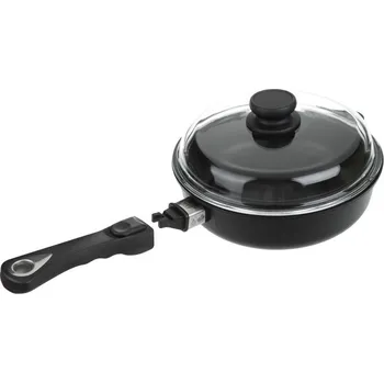 Pánev AMT Gastroguss Indukční titanová pánev ø 28 cm x 7 cm s odnímatelnou rukojetí a s poklicí