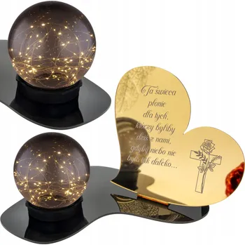 Smuteční dekorace Hřbitovní Svíčka LED SOŠKA Zlatá NA HŘBITOV HROB Velká věčná lampa na hrob