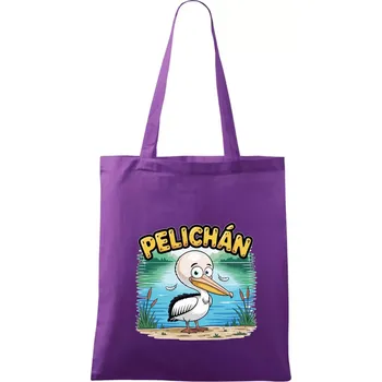 Nákupní taška Pelichán - Taška bavlněná - 42 x 38 cm ( Fialová )