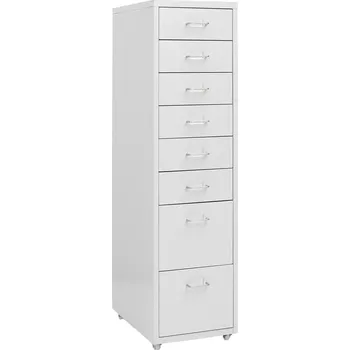 vidaXL Mobilní kartotéka šedá 28 x 41 x 109 cm kov