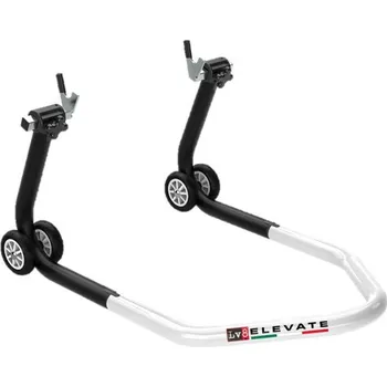 Motodoplněk Zadní stojánek LV8 E620LV.KW s V úchyty pro rolny černá/bílá
