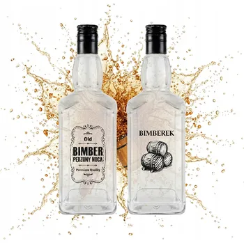 Láhev 10x Skleněná láhev DANIELS 700 ml S POTISKEM NA DOMÁCÍ PÁLENKU, lahve na BIMBEREK (domácí pálenku)