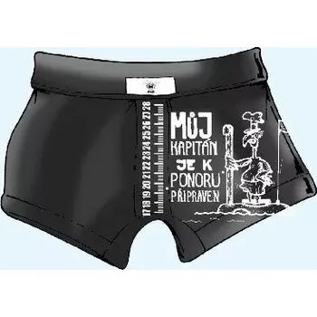 Trenýrky Trenky s metrem-Kapitán - L černá