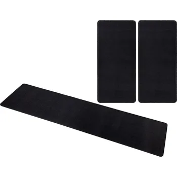 Koberec Hanse Home Kobercová sada Nasty 102055 Schwarz Rozměry koberců: 3 díly: 70x140 (2x), 70x240 (1x)