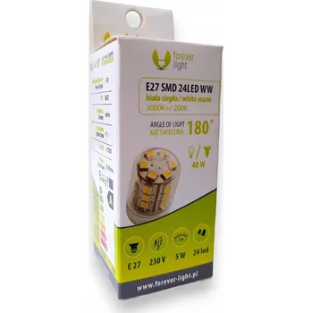 Žárovka SMD LED žárovka 24 LED E27 230V 5W