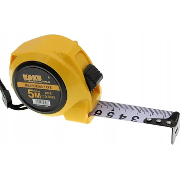 metr Svinovací metr s aretací, kovový, široký, 5 m