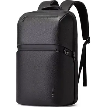 Městský batoh Bange kožený business batoh Mauro Černý 23L