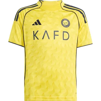 adidas Al Nassr Home Shirt 2025 2026 Juniors Yellow/Blue 7-8 Years