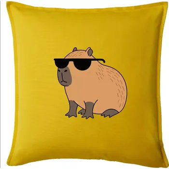 Polštář Hustá kapybara - Polštář 50x50 - 50x50 - Pouze potah ( Žlutá )