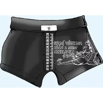 Trenýrky Trenky s metrem-Přání - XXL černá