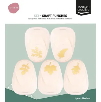 Dětské razítko Vaessen Creative Sada 5ks raznic listy 1,7 - 2,5cm