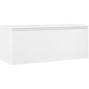 Koupelnový nábytek Mexen Rivel koupelnová skříňka pod umyvadlo 120 cm s deskou, 1 zásuvka, vroubkovaná, bílá mat - 91A20-12047-1-BFC01 Koupelnové skříňky