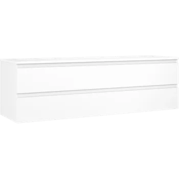 Koupelnový nábytek Mexen Orio koupelnová skříňka pod umyvadlo 160 cm s deskou, 2 zásuvky, bílá matná - 91A10-16047-2-BFFC01 Koupelnové skříňky