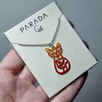 Náhrdelník Smaltovaný náhrdelník - liška