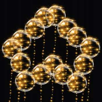 Balónek 10 KS LED Balón svítící velký 61 cm balón bobo Teplá bílá