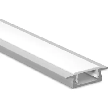 LED páska Vestavný hliníkový profil VR2, 22x7 mm, včetně mléčného difuzoru, 2m