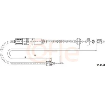 Spojkové lanko Tažné lanko, ovládání spojky COFLE 10.2969