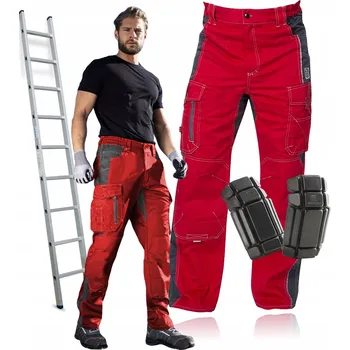 Pracovní obuv Pracovní kalhoty ARDON červené dlouhé velikost 60 s kapsami