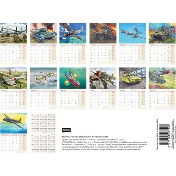 Kalendář Extra Publishing Nástěnný kalendář 2. světová válka 2026
