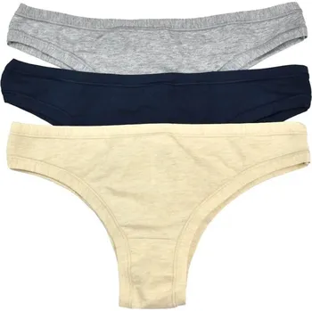 Kalhotky Majtki brazylijskie Cotonella - bawełniane- wielobarwne, VÍCEBAREVNÝ L i170_8052108392923