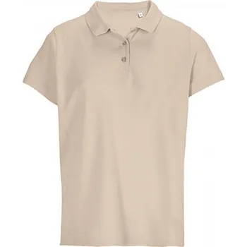 Sol's Dámská vegan polokošile Pulse 170 g/m s krátkým rukávem Barva: béžová mokka, Velikost: XS L04501