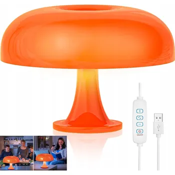 Lampička LED LAMPIČKA NOČNÍ STOLNÍ MINIMALISTICKÁ HOUBA 3 TEPLOTY BAREV