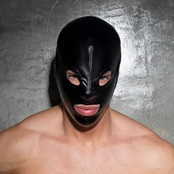 Roubík Kukla AD Fetish ADF185 Fetish Rub Mask černá M/L, kukla s otvory na oči a ústa
