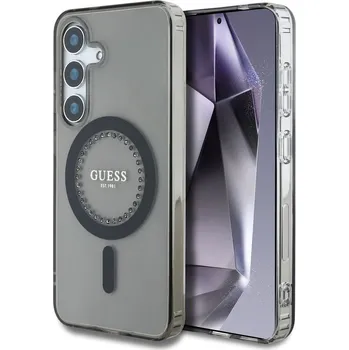 Pouzdro na mobilní telefon Pouzdro GUESS pro SAMSUNG S25 GUHMS25SPFTDTEK (Magnetic IML Rhinestones) černé