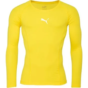 Pánské oblečení Pánské funkční triko Puma LIGA BASELAYER LONG SLEEVE TEE 2XL Žlutá, Bílá