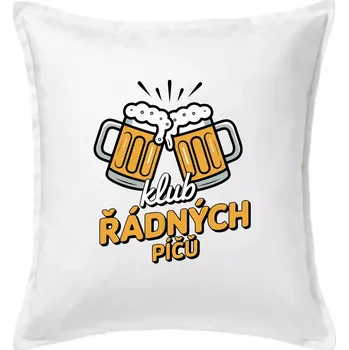 Polštář Klub řádných píčů - Polštář 50x50 - 50x50 - Pouze potah ( Bílá )
