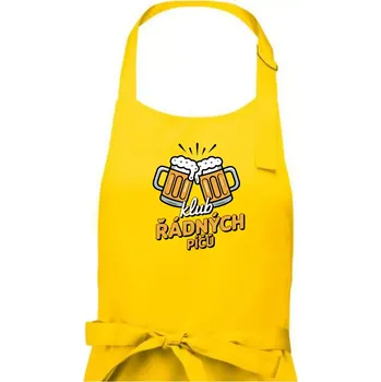 Kuchyňská zástěra Klub řádných píčů - Pánská zástěra na vaření - Univerzální velikost ( Žlutá )
