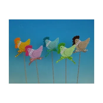 Slepice zápich, mix barev - 1 ks