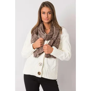 Čepice Hnědá šála s kovovou nití, universal i240_161160_2:universal