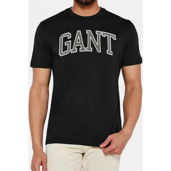 Pánské tričko Pánské černé triko Gant - Velikost S, Barva Černá 56410 2003007