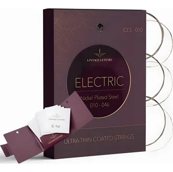 Struna pro kytaru a smyčcový nástroj Struny pro elektrickou kytaru ULTRATENKÉ, poniklované, z uhlíkové oceli