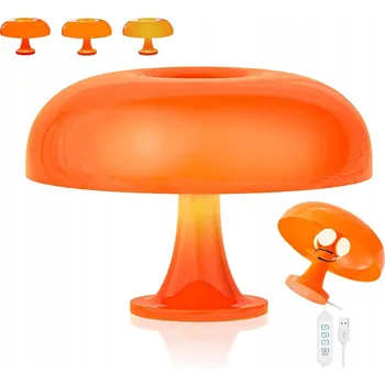 Stojací lampa STOJACÍ LAMPA HŘÍBEK RETRO ORANŽOVÁ 3 TEMPERATURY BARW LOŽNICE OBÝVACÍ POKOJ