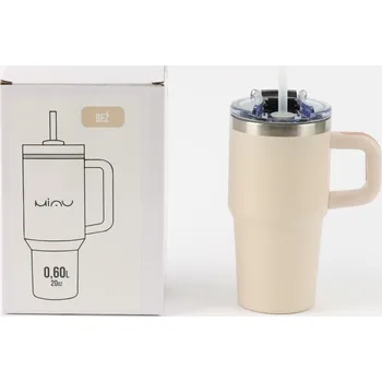 Termohrnek 600 ml MIAU BÉŽOVÝ