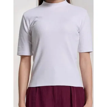 Dámské tričko Sinsay - Bavlněné tričko Basic - bílá - 517EU-00X - 517EU-00X-XXL