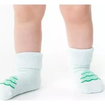 Kojenecké froté ponožky Stromeček - 14-16 / světle zelená