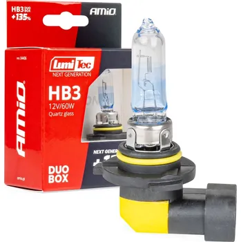 Autožárovka krabička LumiTec HB3 12V 60W P20 +135% 2ks
