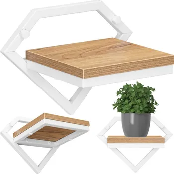 Stojan na květiny Nástěnný stojan na květiny DORON bílý