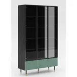 Maridex Třídveřová vitrína Imperial I09 s drážkovanými čely maride Maridex barevné provedení Imperial: pistáciově zelená drážkovaná