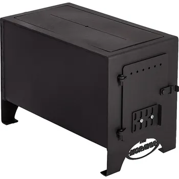 Krbová kamna KVS 9109 multifunkční kamna 300x530x375mm, venkovní, s plotnou a roštem, černá