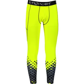 Dámské kalhoty Pánské sportovní legíny dlouhé premium ALTISPORT VOJ/ALM109LEG01 FLUO YELLOW S