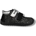 FARE BARE B5426211 – dívčí barefoot celoroční nepromokavé boty černé - 27