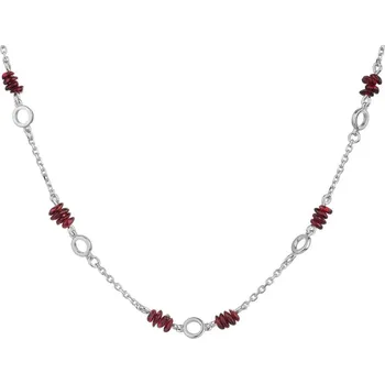 Řetízek Granát Turnov Stříbrný náhrdelník a České granáty