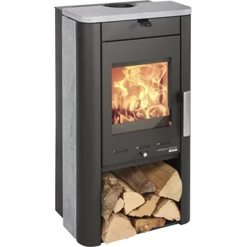 Krbová kamna HAAS+SOHN KARE krbová kamna 6kW, černá/speckstein - doprava zdarma