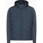 PORSCHE DESIGN Hybrid jacket Bunda prošívaná se vzorem hexagon s pletenými rukávy tmavě modrá (Stylová hybridní bunda s mikinou s inovativní technologií EvoKnit graphene a ikonickým šestiúhelníkovým designem.)