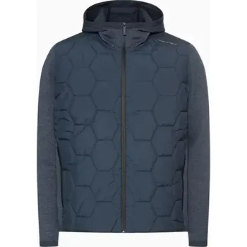 Pánská softshellová bunda PORSCHE DESIGN Hybrid jacket Bunda prošívaná se vzorem hexagon s pletenými rukávy tmavě modrá (Stylová hybridní bunda s mikinou s inovativní technologií EvoKnit graphene a ikonickým šestiúhelníkovým designem.)