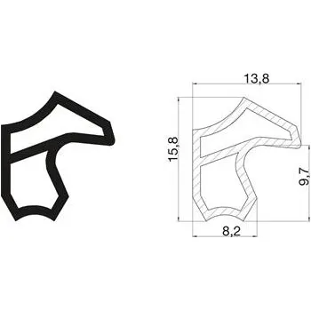Těsnění do ocelových zárubní M 2246, plast bílý ( 5m )